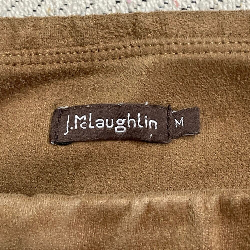 J. McLaughlin Lori faux suede pull on Hazelnut leggings, size medium,24” inseam - Picture 3 of 10